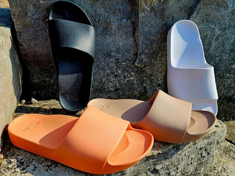Now you can wear your Archies from 9 till 5.  The slide has elevated the Archies range. 
They are a perfect summer travel companion.  You can wear them to the beach and then to the surf club for dinner.  They got a little dirty?, no sweat, throw them in the shower and fresh again! 
Archies are not only super comfortable, and super versatile they are also super light.  Grab a pair now before they are all gone!